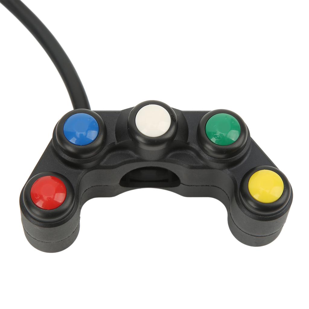 Motorcycle Handlebars Control Switch 5 in 1 Multi Function Headlight Turn Light Horn Switch for 2.2cm Handlebars