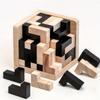 54pcs Wooden Brain Teaser Puzzle Cube, Wooden Puzzles L-Shaped Jigsaw Logic Puzzle Educational Toy