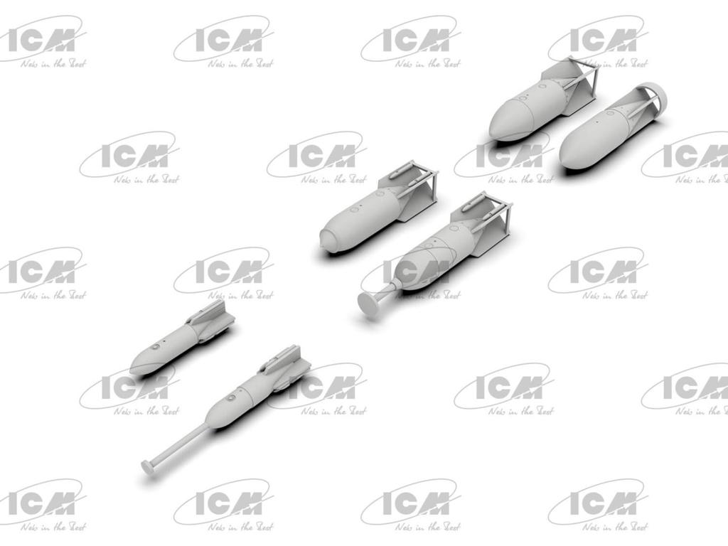 ICM 1/48 Немецкое авиационное вооружение Второй мировой войны Пластиковый набор 48408
