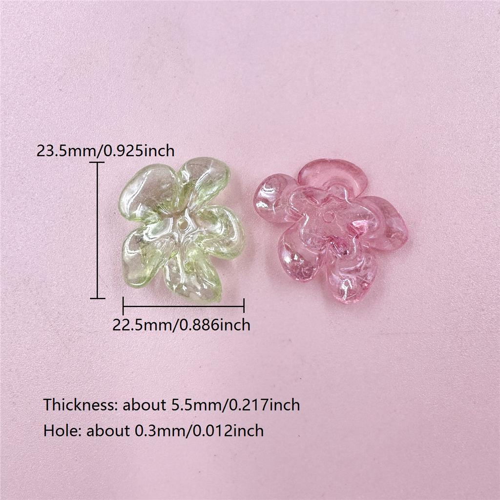 Акриловые 50 шт. 22,5*23,5 мм аксессуары ручной работы DIY цепочка для мобильного телефона с цветочными бусинами чехол для телефона аксессуары для волос материал ручной работы