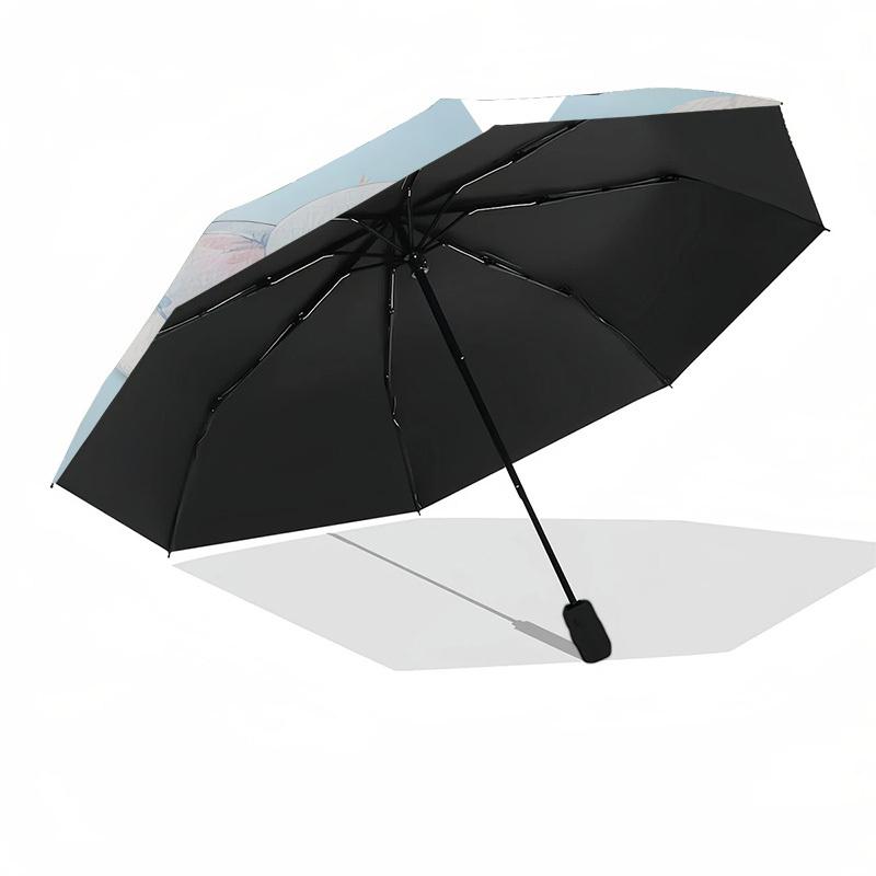 1pc Sleeping Elephant in the Clouds Umbrella with Plastic Handle,Suitable for All Seasons UmbrellaPT452