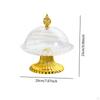 Cake Display Stand Holder with Dome Lid Nuts Tray Covered Serving Platter for Dessert Cookies