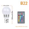 7 Вт RGB Magic 16 Многоцветная лампочка E27 B22 Беспроводной пульт дистанционного управления 85-265 В
