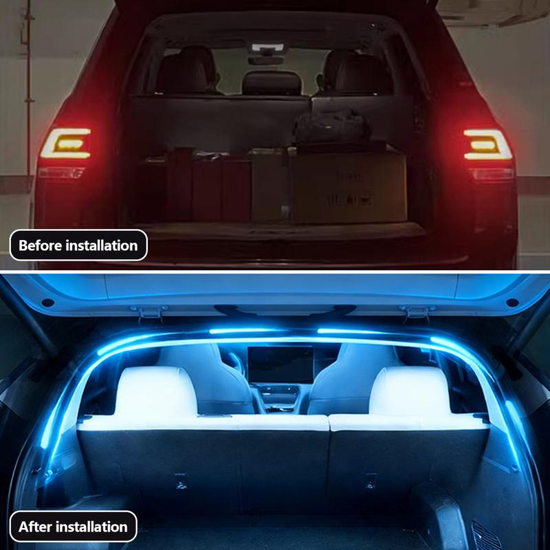 Car High Brightness Trunk Lighting Ambient Light Interior Decoration LED Wiring Free Automatic Sensing Tailgate 2/4M Light Strip