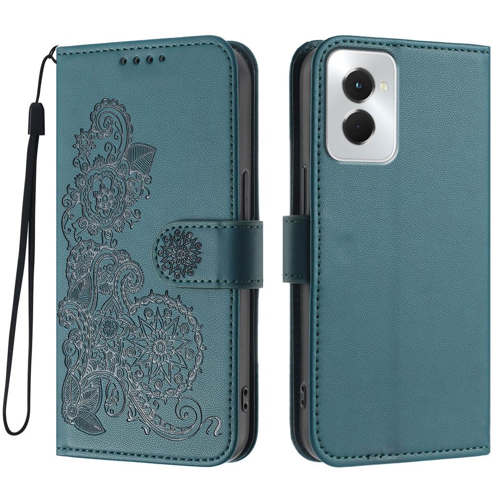 For Motorola Moto G Power (2024) Phone Cases Mandala Flower Leather Wallet Mobile Cover with Strap