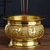 1 шт. Чистая медная курильница для благовоний, храмовый буддийский зал, бытовые жертвенные принадлежности, аксессуары для фэн-шуй, домашний декор, предложение
