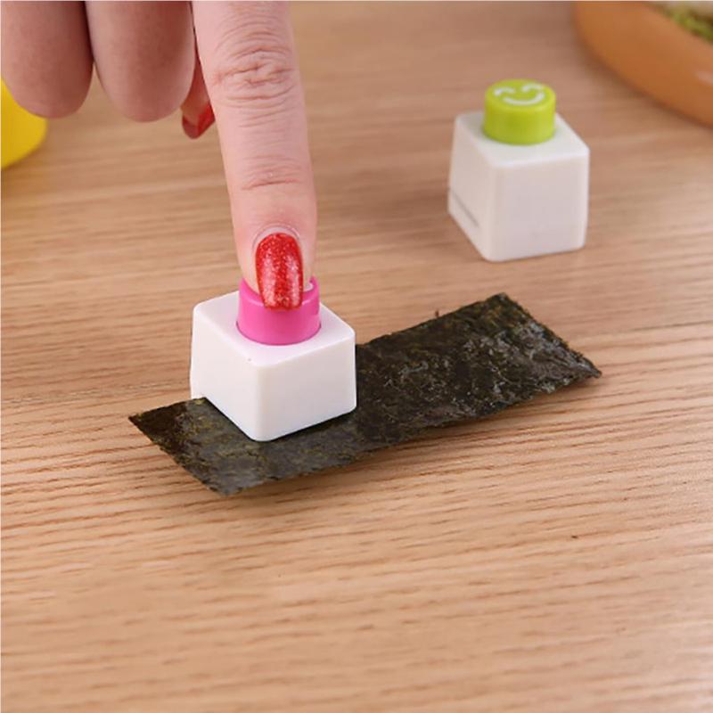 Mini Rice Ball Mold PP Aluminum 4-cavity Riceball Press Embossing Mould Maker Multifunctional DIY Crafting Cooking Tool