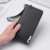 Стильный мужской длинный кожаный кошелек с множеством слотов для карт, зажимом для денег, молнией и держателем для телефона - Деловой многофункциональный кошелек.