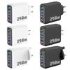 Зарядное устройство 6 портов 240 В Штекер USB A+C Быстрая зарядка Адаптер для зарядки телефона EU/US/UK PD QC3.0 для Huawei/Xiaomi/Samsung