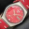 VINTAGE SEIKO 5 AUTOMATIC JAPAN 6309A MENS RED COLOR DIAL WATCH A701378-5 R206a-a701378