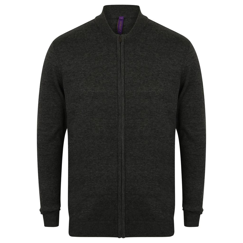 Henbury Unisex Knitted Bomber Jacket