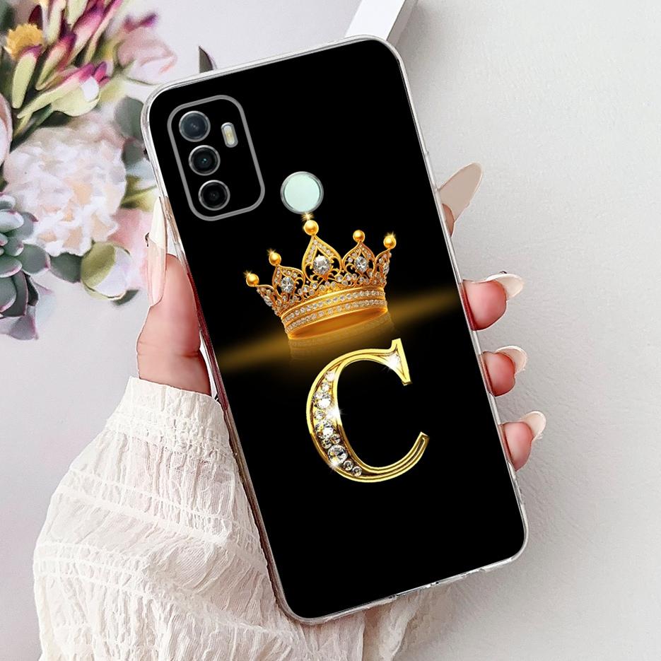 Для Oppo A53 Чехол CPH2127 CPH2131 Новый Корона Буквы Чехол Мягкий Силиконовый Чехол для Телефона Для Oppo A53s A 53 s OppoA53 Задняя Крышка Coque