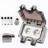IP66 Dustproof Waterproof Outdoor Wall Power Socket 16A EU Standard  Socket  AC 250V  For Home Workshop Double Panel Socket