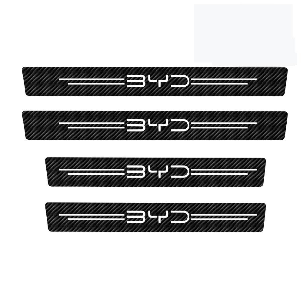 Наклейки на пороги автомобиля BYD для BYD Atto 3 Yuan Plus Atto 2 Shark Dolphin Surf Dolphin Seal Song Plus Sealion Tang Углеродное волокно