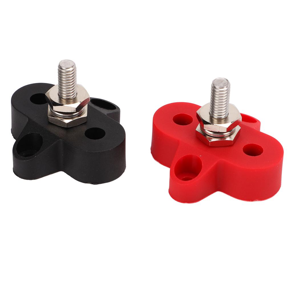 48V Power Distribution Studs Battery Power Ground Junction Post Bus Bar Connector M6 1 4in