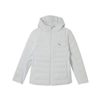 Теплая повседневная удобная куртка-пуховик с капюшоном на гусином пуху для женщин, белая 527168-02