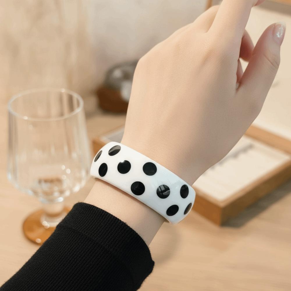 European Style Spotted Bangle Polka Dot Women's Bangle Retro Round Bracelet Women