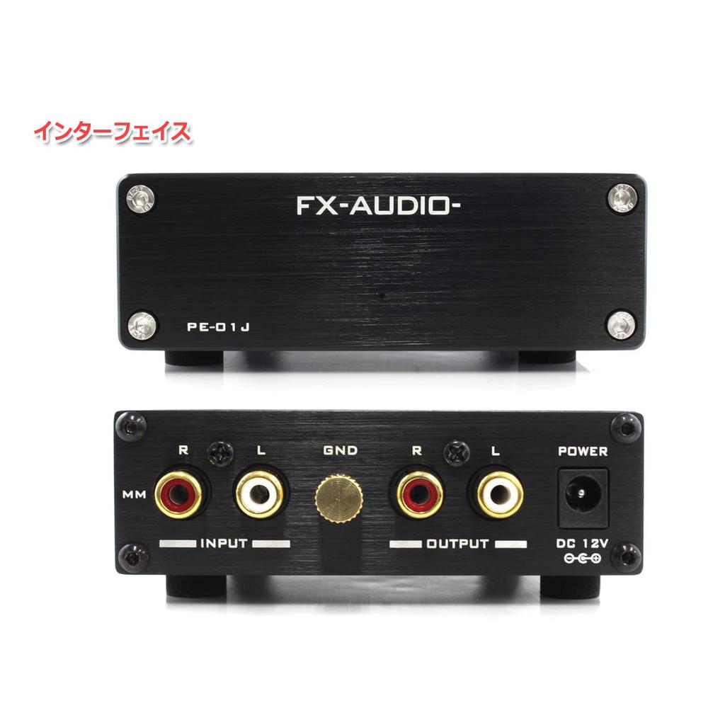Фонокорректор-предусилитель FX-AUDIO- PE-01J, совместимый с MM-картриджами [Черный]