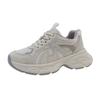 Mesh breathable daddy shoes women's spring 2025 new platform soled casual sneakers running women's shoes leather small white shoes