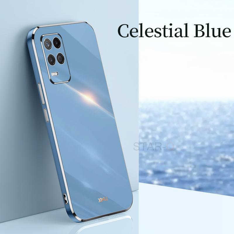 Роскошный чехол для телефона с золотой рамкой и покрытием для Oppo Realme 8 Pro 4g Realme8 8pro, мягкий силиконовый чехол-накладка из ТПУ