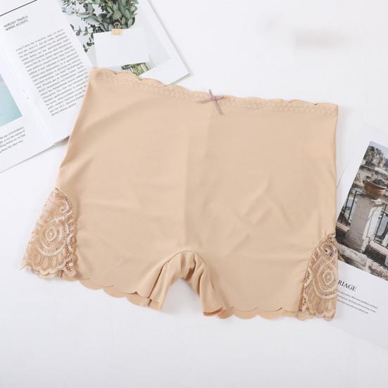 Женские защитные брюки, высокая эластичность, сплошной цвет, кружево, бесшовные, мягкие, дышащие, защита от воздействия, средняя талия, быстросохнущая нижняя юбка, сексуальная одежда для взрослых