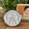 Exclusive Metal Thermohygrometer with Stand: Household Thermometer & Hygrometer for Sauna Room