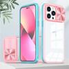 Чехол для телефона с защитой объектива камеры-слайдера для iPhone16 15 14 12 11 13 Pro Max 16 Plus, мягкий жидкий силикон, противоударный, прозрачный чехол