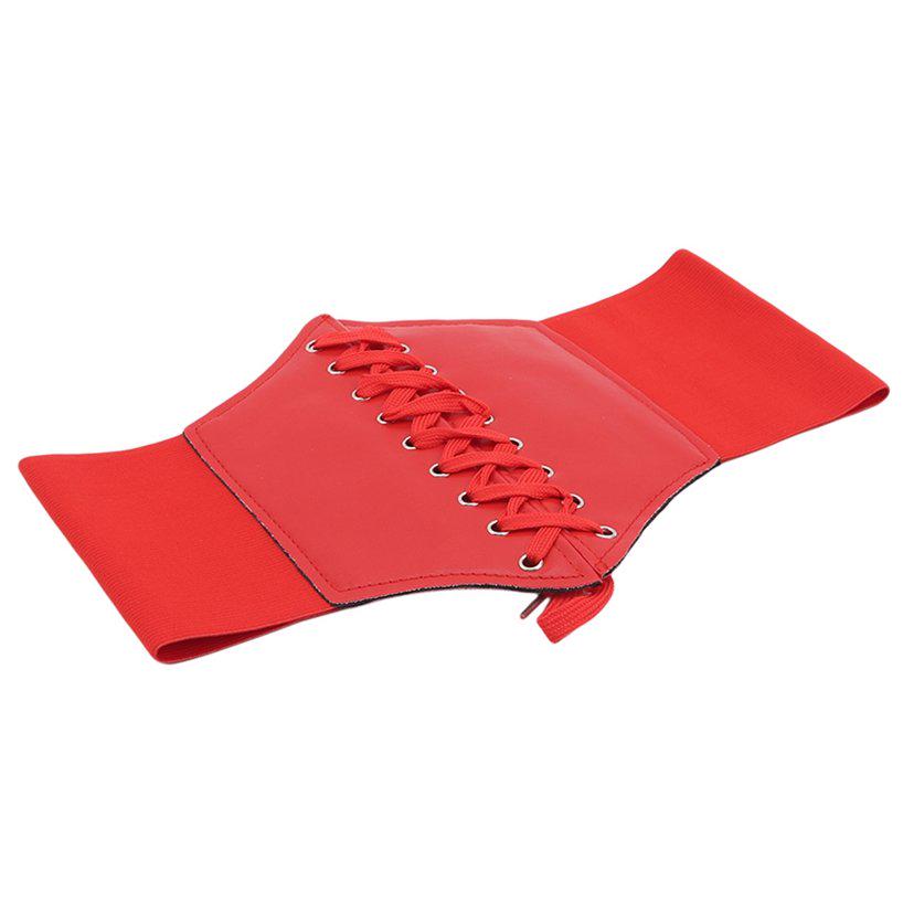 Модный широкий корсетный пояс из искусственной кожи, женские эластичные ремни, повседневный корсет, повязка