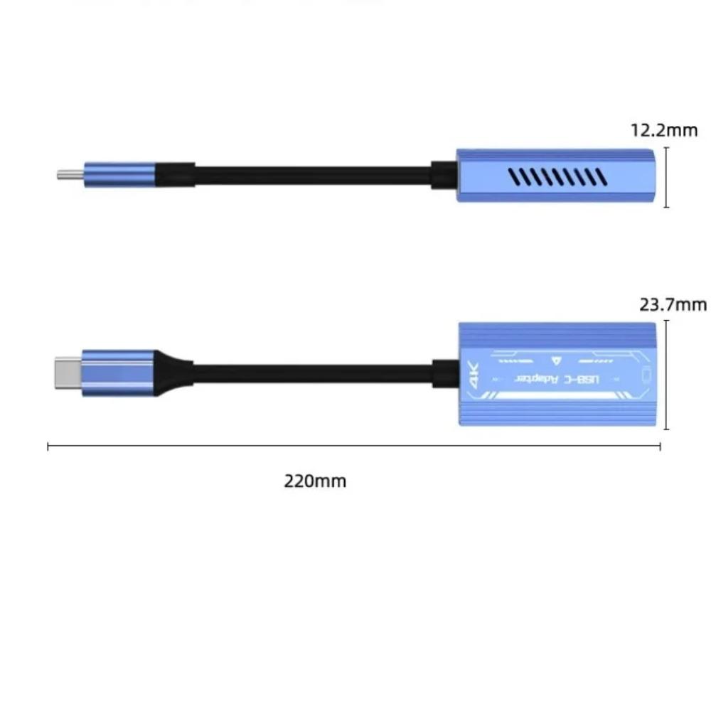 Видеоадаптер USB-C на USB-C 4K@60 Гц с поддержкой Power Delivery 100 Вт для ноутбука, Switch, к AR-очкам XREAL/VITURE One/RayNeo