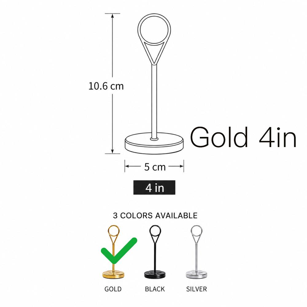 Creative Wedding Metal Holder Vertical Desktop Note Holder Graduation Ceremony Conference Restaurant Hotel License Plate Holder