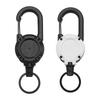 1Pcs Heavy Duty Retractable Pull Badges Id Reel Carabiner Key Chain Steel Wire Rope Buckle Key Holder Outdoor Keychain Tools