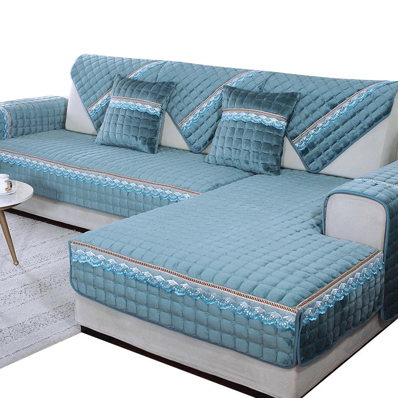Thick Plush Sofa Cover Protector Non-slip Couch Cover Modern Flannel Sofa Covers For Living Room 3-seater Sofas And Armchair