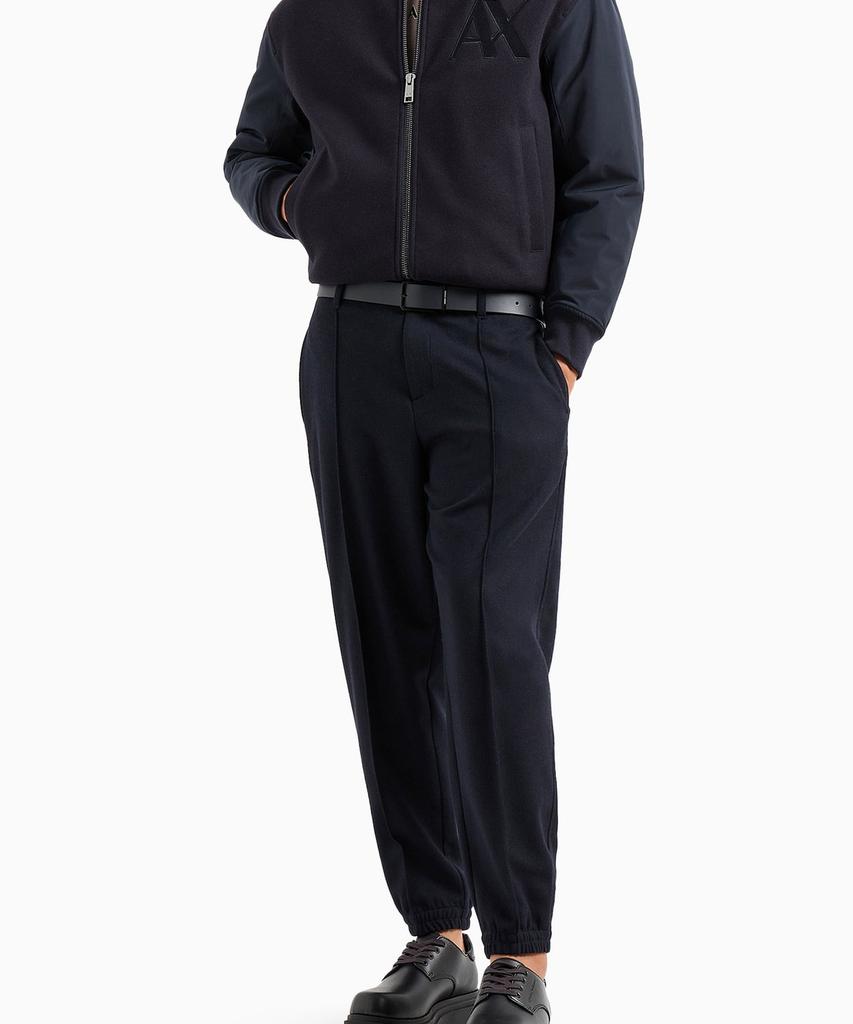 Armani Exchange Men'S Embroidered Logo Two-Way Zip-Up Blouson_Navy A414310018