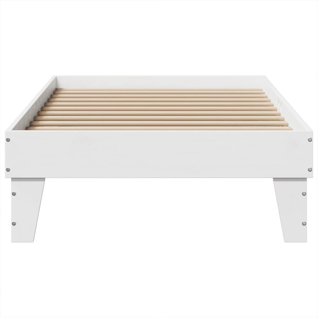 Solid Wood Bed without Mattress White 100 x 200 cm Pine Wood