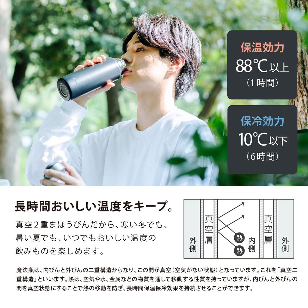 Термос Peacock, промышленная бутылка для воды Peacock объемом 600 мл, с вакуумной изоляцией, сохраняющая тепло и холод, легкая, простая кружка, устойчивая к протечкам, легко моется