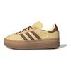 adidas Оригинальные Gazelle Bold Удобные Универсальные Прочные Низкие Кроссовки Женские Кроссовки Желтые JS3900