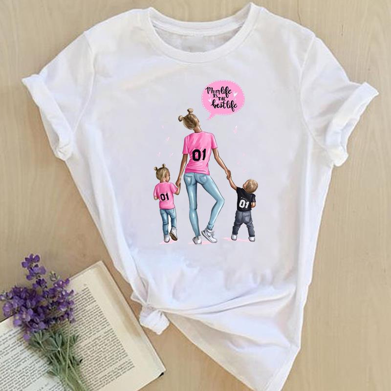 Футболка с принтом, женская одежда, акварель, любовь, мама, тренд, мама, 90-е годы, милая летняя женская футболка, повседневная женская футболка с коротким рукавом, модная футболка с рисунком