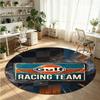 Gulf Printed Round Crystal Velvet Rug Soft Non Slip Floor Carpet For Bedroom Holiday Gift