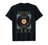 Custom Vintage 1989 Vinyl Turntable Retro DJ Birthday T-shirt