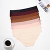 Plus Size Seamless Ice Silk Breathable Women's Sport Briefs with Cotton Crotch