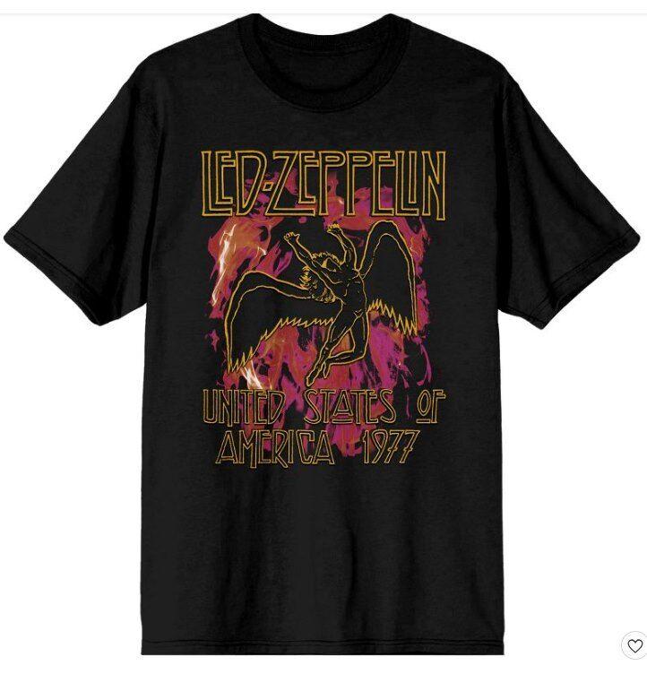 Футболка Led Zeppelin - Классическая футболка Led Zeppelin - Унисекс футболка с туром Led Zeppelin 1977 года