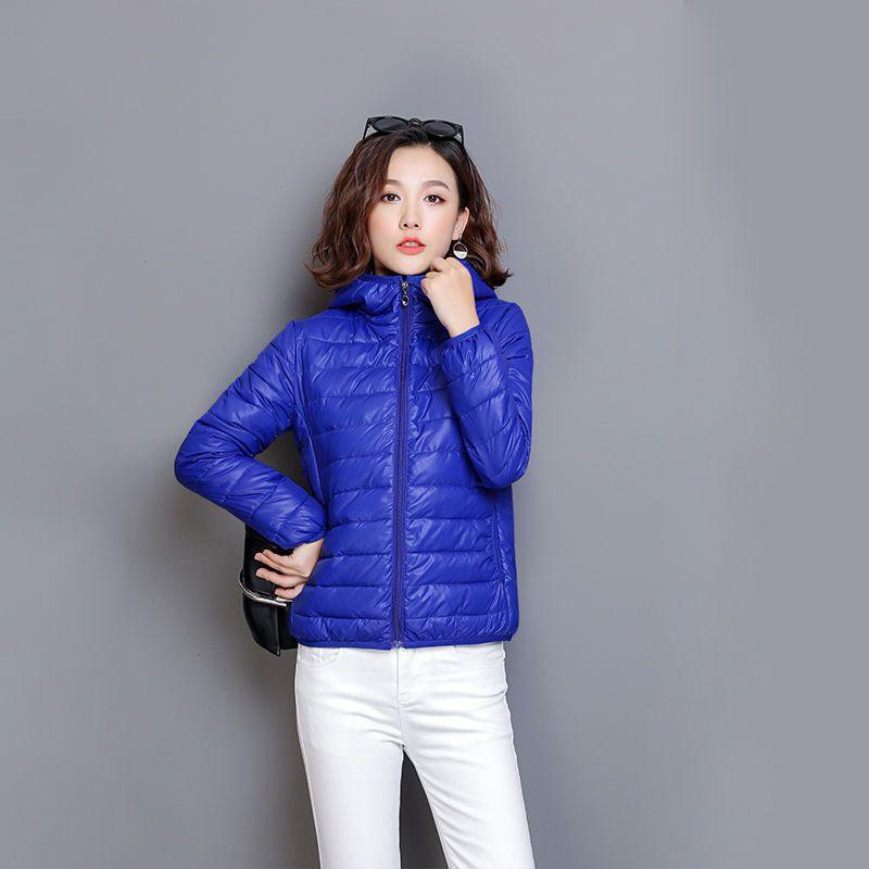 Down Jacket Women Coat Autumn Winter Jackets for Warm Quilted Parka Ladies and Light Female Ultralight Hooded