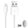 Cable for iPhone 6 and 6 Plus, 5 and 5S and 5C, iPad Air, Mini, Mini 2 Retina, Compatible with iOS 8.0 White 2m of Data of