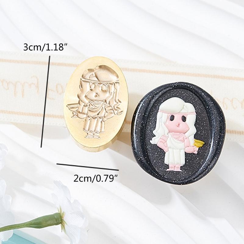 Fairy Pattern Wax Stamp Head, Waving Textured Wax Seal Stamp Head Replacement for Invitations Letter Envelope