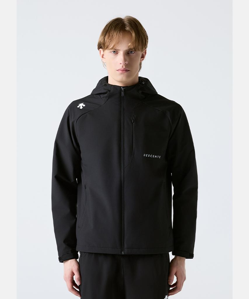 Descente Fleece-Lined Hooded Windbreaker Black Sr123Ujk11 (B Type)