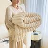 "Thickened Imitation Rabbit Fur Flannel Blanket - Warm Coral Fleece Sofa Cover for Autumn and Winter"
