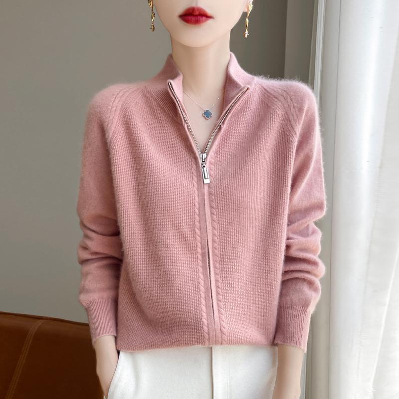 Женский кашемировый кардиган Qinghe кашемир 30% кашемир 70% шерсть осенне-зимний кашемировый кардиган мягкий и теплый