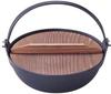 Iwachu Furusato Deep Type Black Inner Diameter IH Nanbu Ironware 21009 Кастрюля, 24, обожженная, 23,5 см, совместимая,