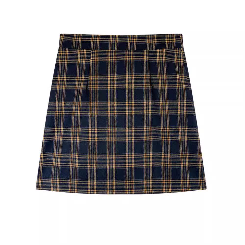 Юбка А-силуэта с высокой талией в клетку для женщин — тренд осени/зимы 2023 года