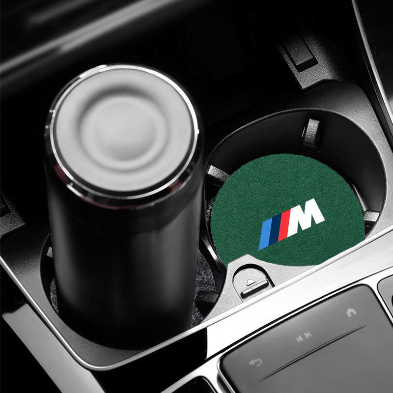 For BMW X1 Non-slip Felt Mat Car Water Cup Pad Bottle Holder Coaster For BMW x5 e70 e91 f11 f30 f31 f10 x3 f25 e83 e30 M Power Accessories